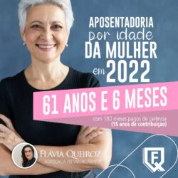 aposentadoria da mulher por tempo em 2022